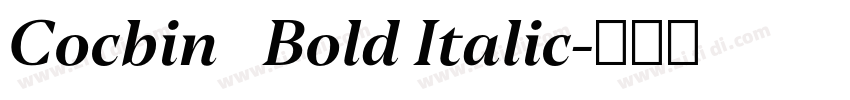 Cocbin   Bold Italic字体转换